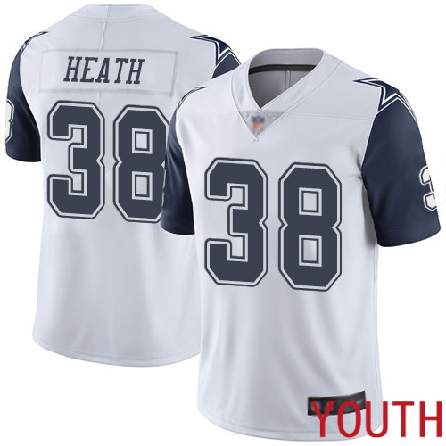 Youth Dallas Cowboys Limited White Jeff Heath 38 Rush Vapor Untouchable NFL Jersey